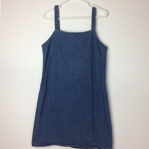 Old Navy Blue Jeans Denim Dress Square Neckline